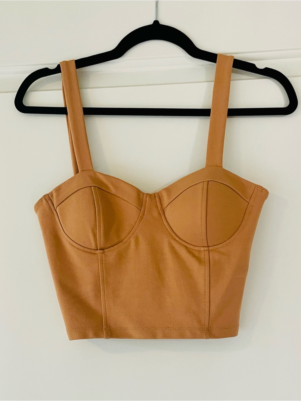 Shinestar Tan/Brown Women's Top with Logo Tag